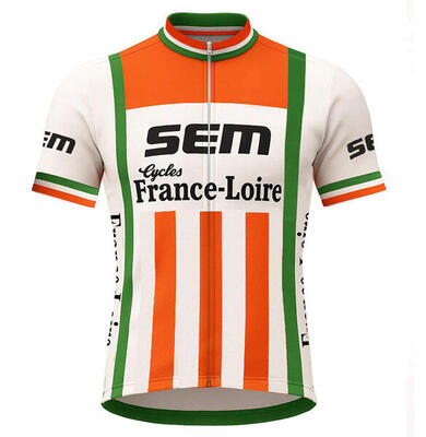 Retro wielershirt sem - rood/wit/groen gruppo sportivo - xxl