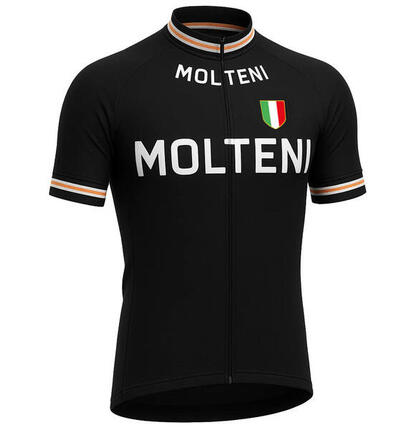 Maillot de cyclisme rétro Molteni Noir - Gruppo Sportivo - S