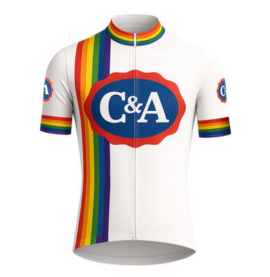 Retro wielershirt c&a - eddy's laatste team - gruppo sportivo - xxl