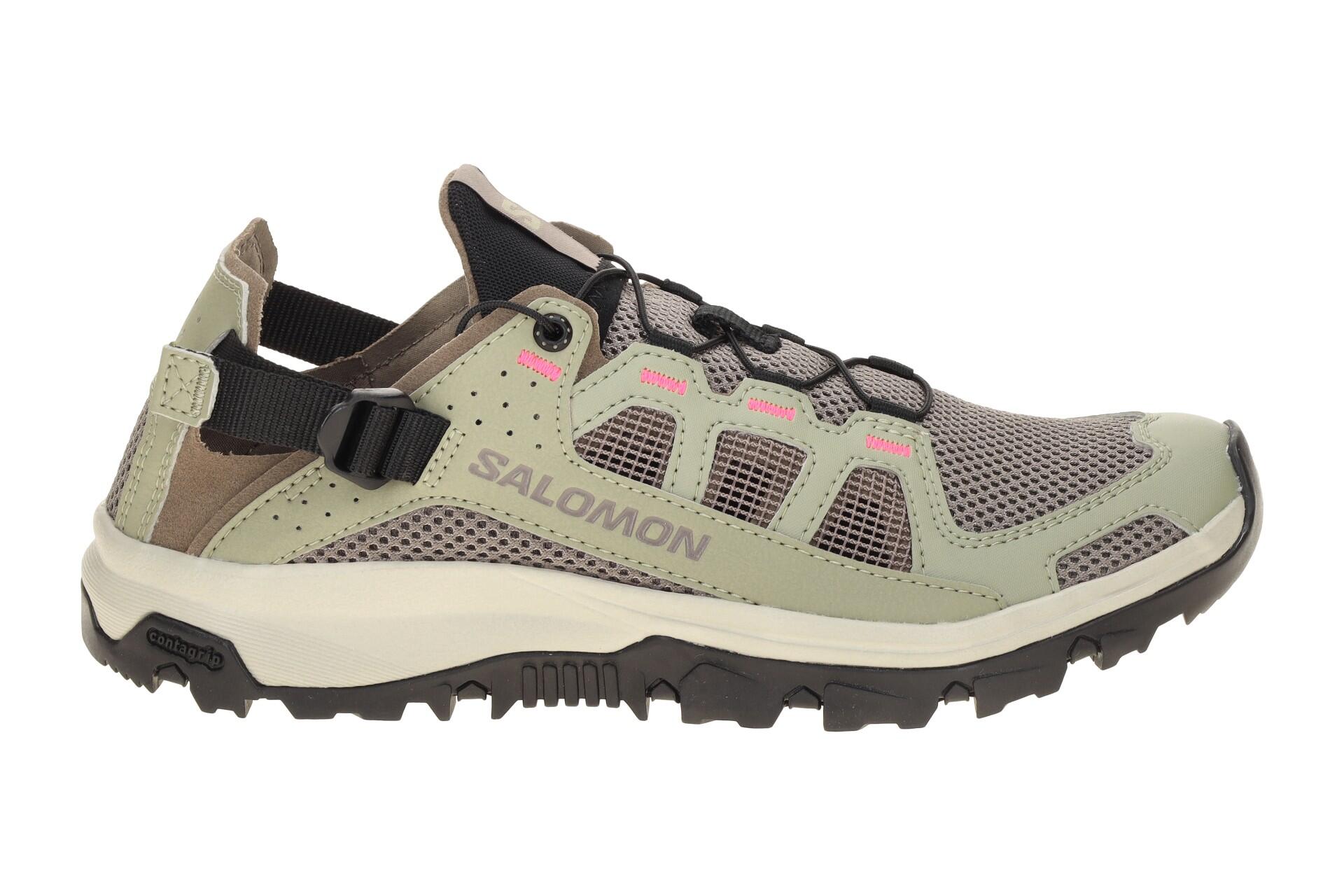 Salomon Techamphibian 5 Schuhe grau grün Damen 491106 2/7