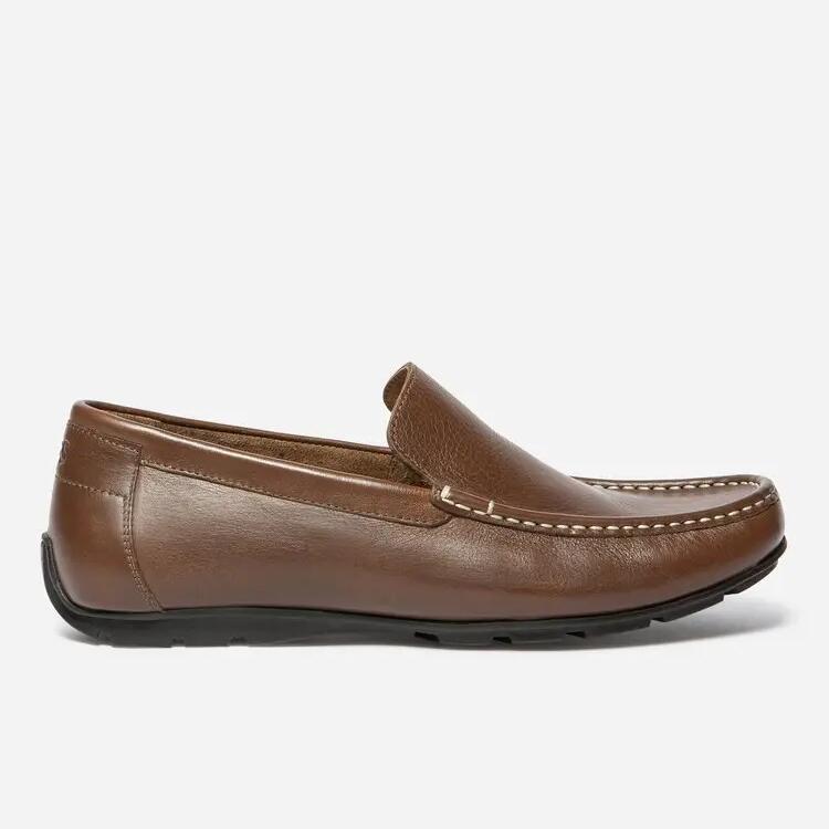 Men's Brown Leather Casual Shoes - TBS Sauric