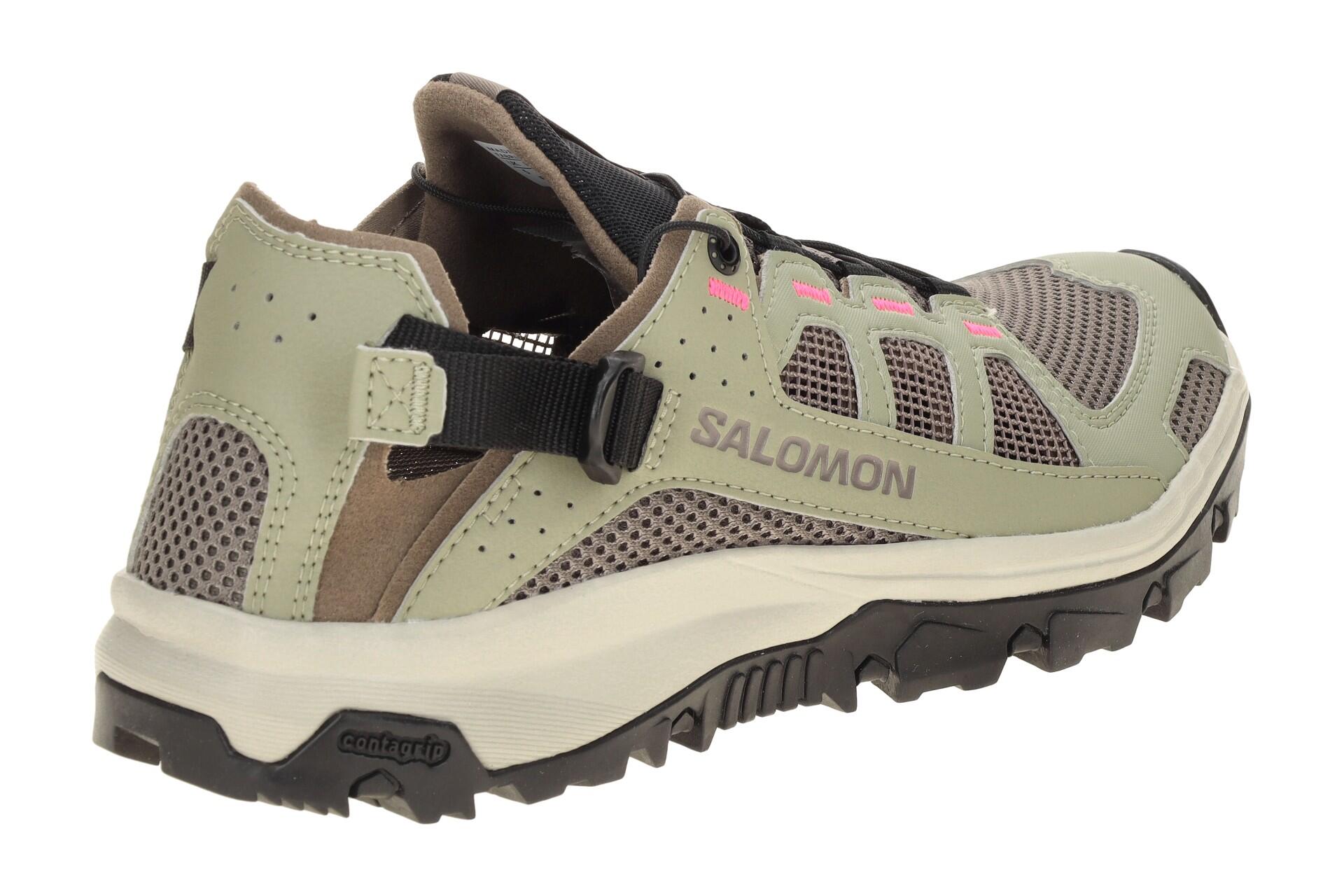 Salomon Techamphibian 5 Schuhe grau grün Damen 491106 4/7