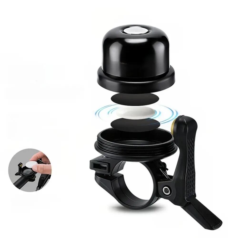 Timbre de bicicleta de cobre con soporte AirTag WEST BIKING 2/3