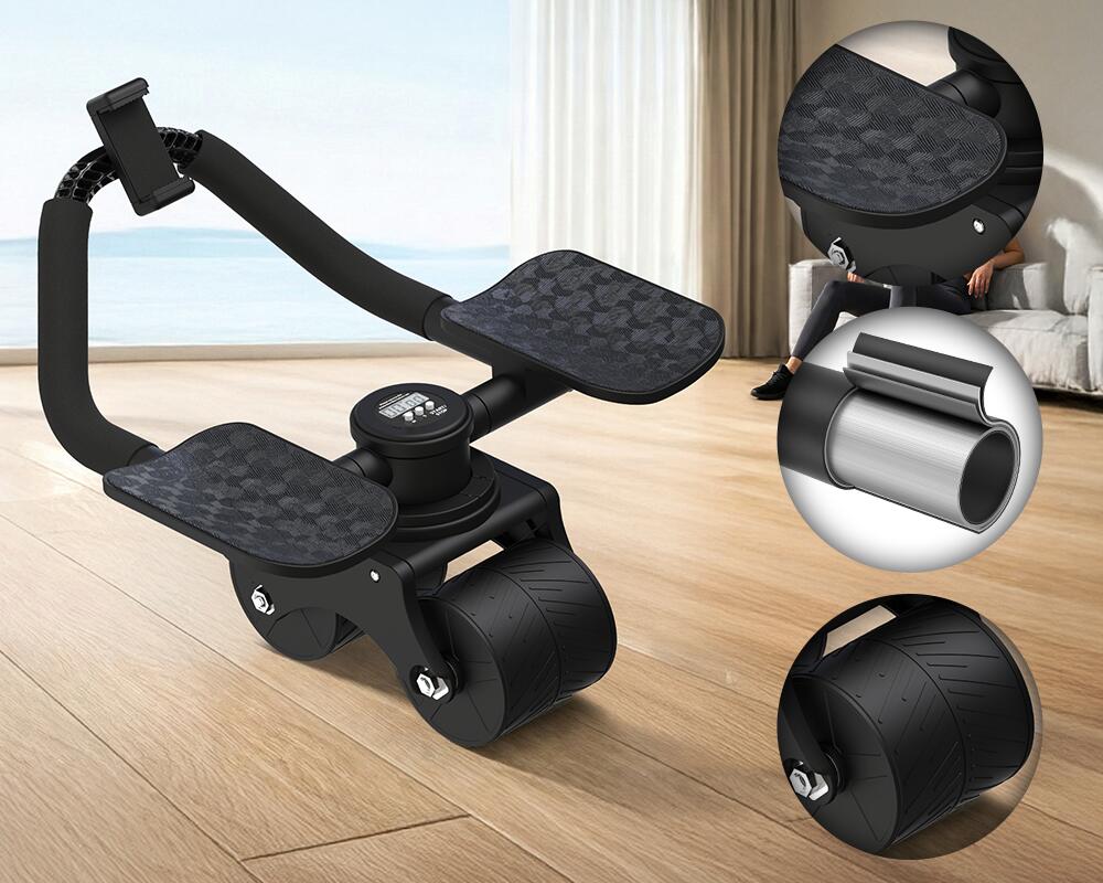 Bauchroller mit Unterarm-Auflagepads und 5 Einstellstufen für Core-Training 4/7