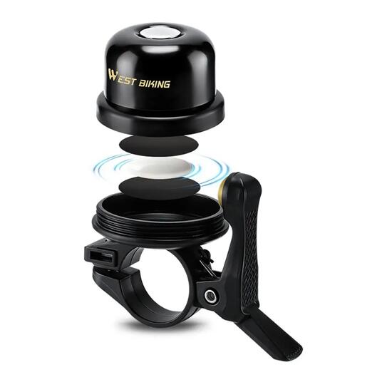 Sonnette vélo cuivre support AirTag WEST BIKING