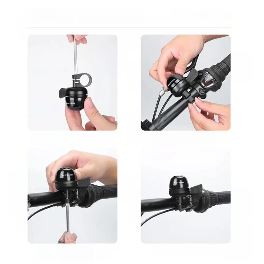 Timbre de bicicleta de aluminio con golpe antideslizante WEST BIKING 6/6