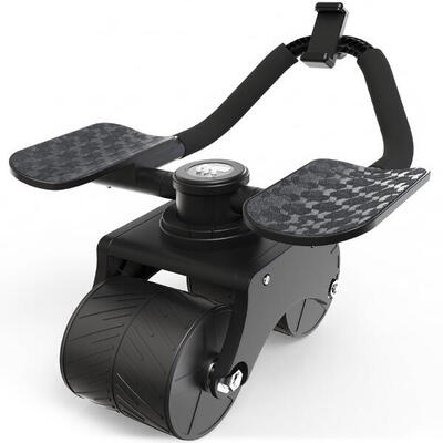 Rullo addominale con supporti avambracci e 5 livelli per il core fitness.