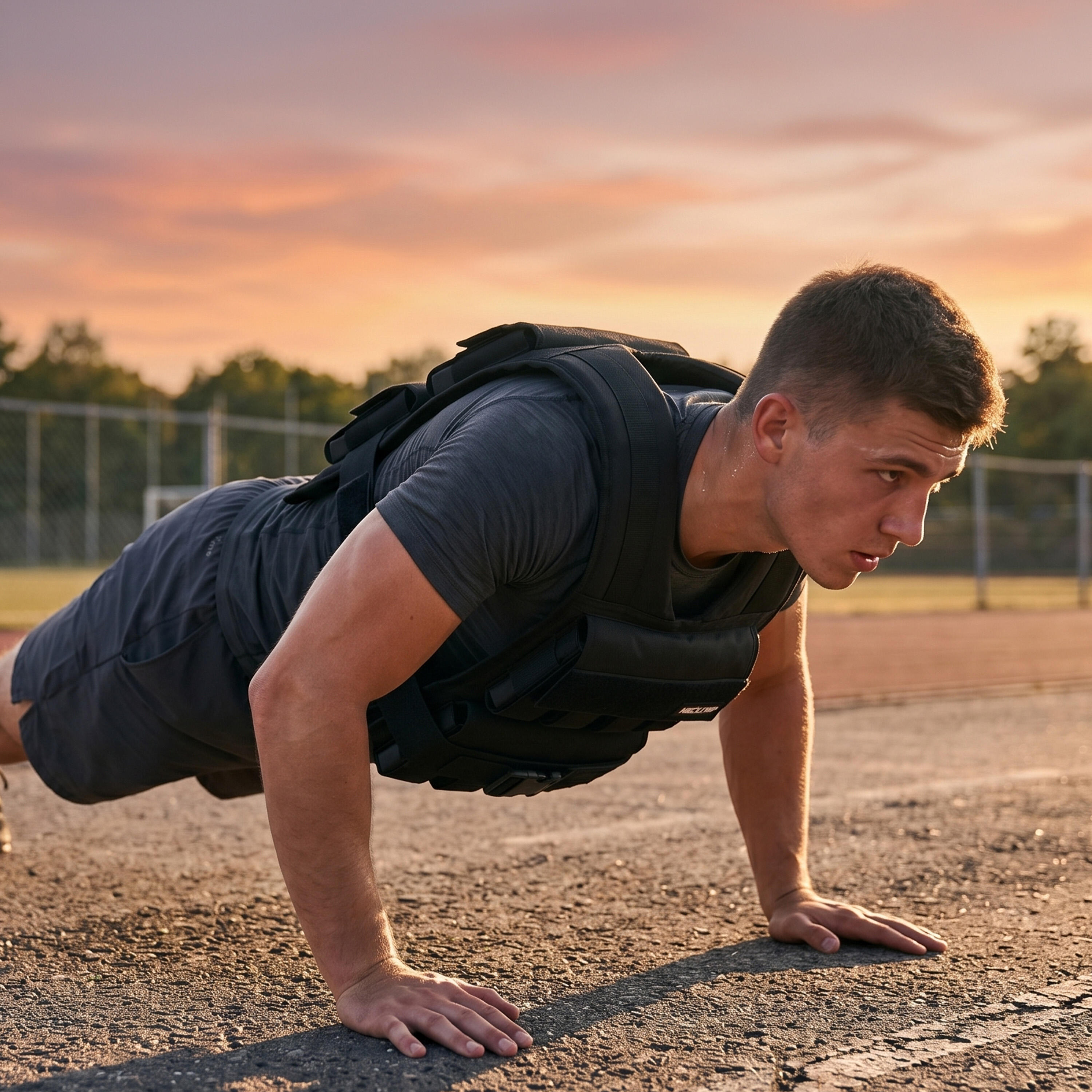 Gewichtsweste mit 16 Metallblöcken für Calisthenics und Krafttraining bis 20 kg 5/7
