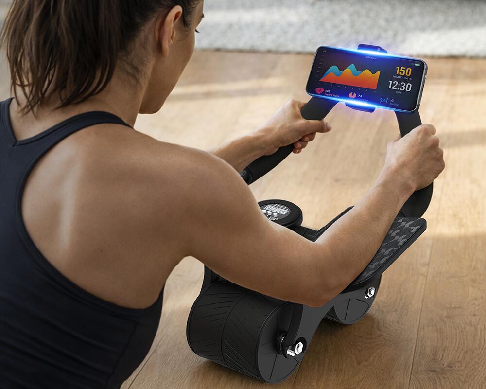 Bauchroller mit Unterarm-Auflagepads und 5 Einstellstufen für Core-Training 6/7