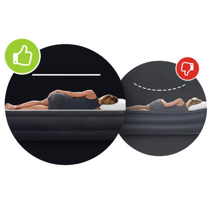 Materac dmuchany dwuosobowy z pompką 203x152x25 cm Intex 64779