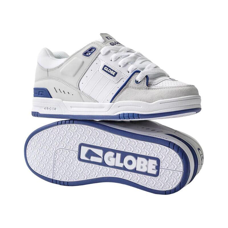 Zapatillas Blancas y Azules Globe Fusion Blue White Cómoda y Duradera 2/5