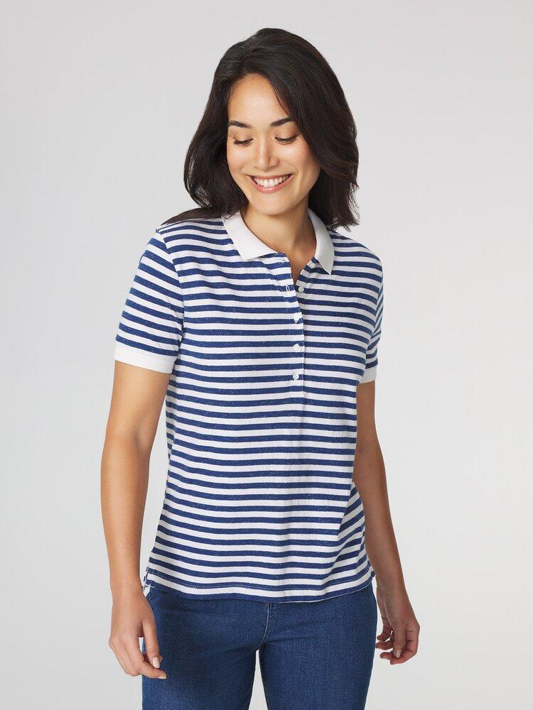 Polo Donna TBS ADIOLPOL Blu/Bianco 2/5