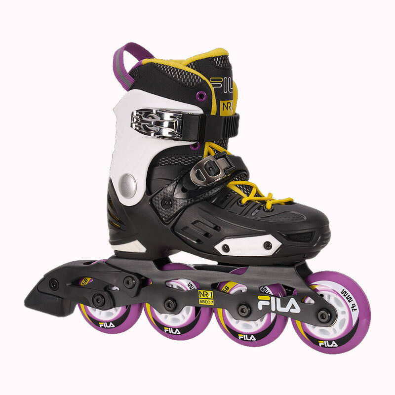 Pattini inline FILA NRK junior regolabili  ABEC 7 nero/viola/giallo,28-32 1/1