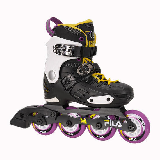 Pattini inline FILA NRK junior regolabili ABEC 7 nero/viola/giallo28-32