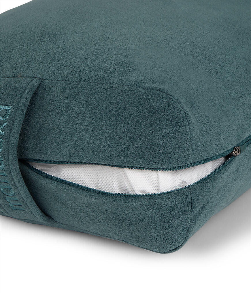 Cojín rectangular de yoga Manduka Equa - Color verde salvia sólido 2/4