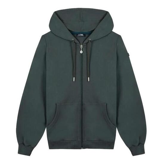 TBS DEBRA Groene Hoodie met Rits voor Heren