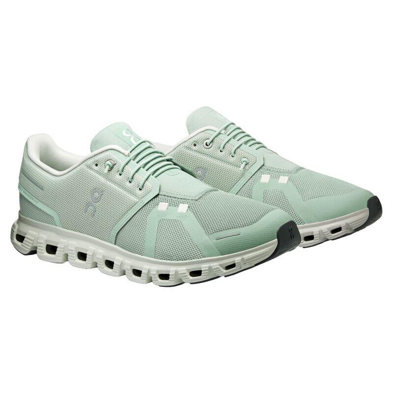 Zapatillas Verdes On Running Cloud 6 Men Mineral Ice Cómodas y Ligeras 2/5