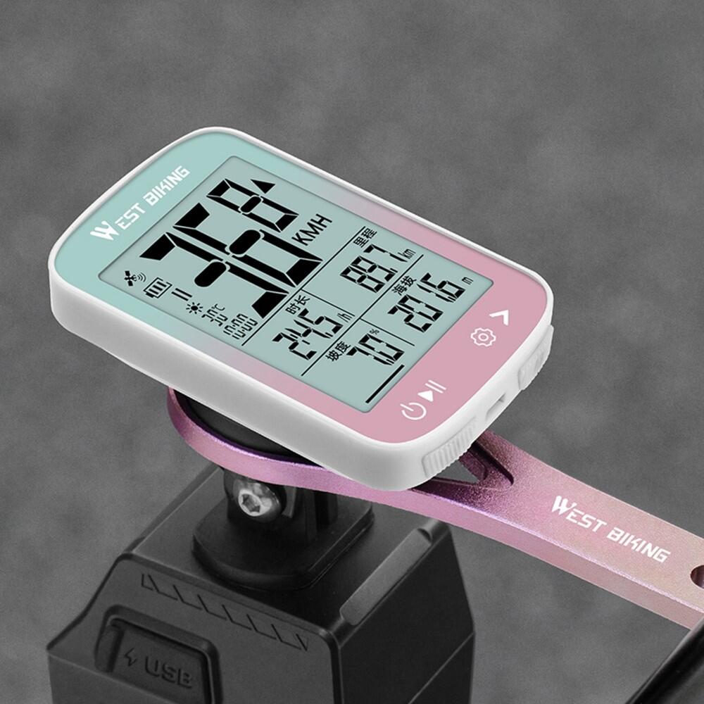 GPS-Funk-Tachometer für Fahrräder WEST BIKING 2/7