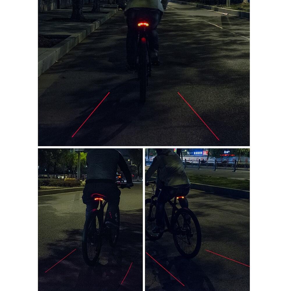 Lampka tylna rowerowa z laserem i pilotem ROCKBROS 4/6