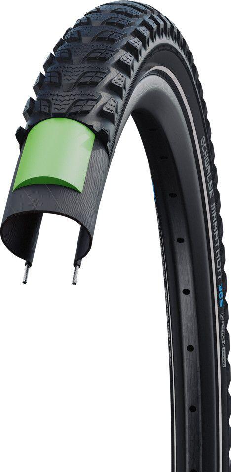 Pneu Schwalbe Marathon 365 26'' Tubetype Rigide GreenGuard Addix 4Season Flancs 3/3