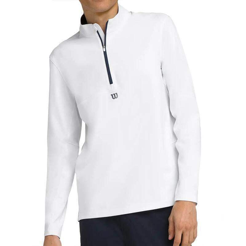 Mezza zip da uomo Elevate Performance bianca 4/5