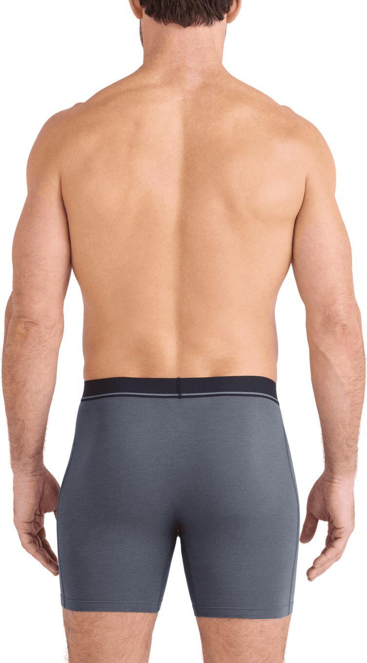 Boxershorts Saxx Essential Cotton Brief Fly Grau Herren 3/4