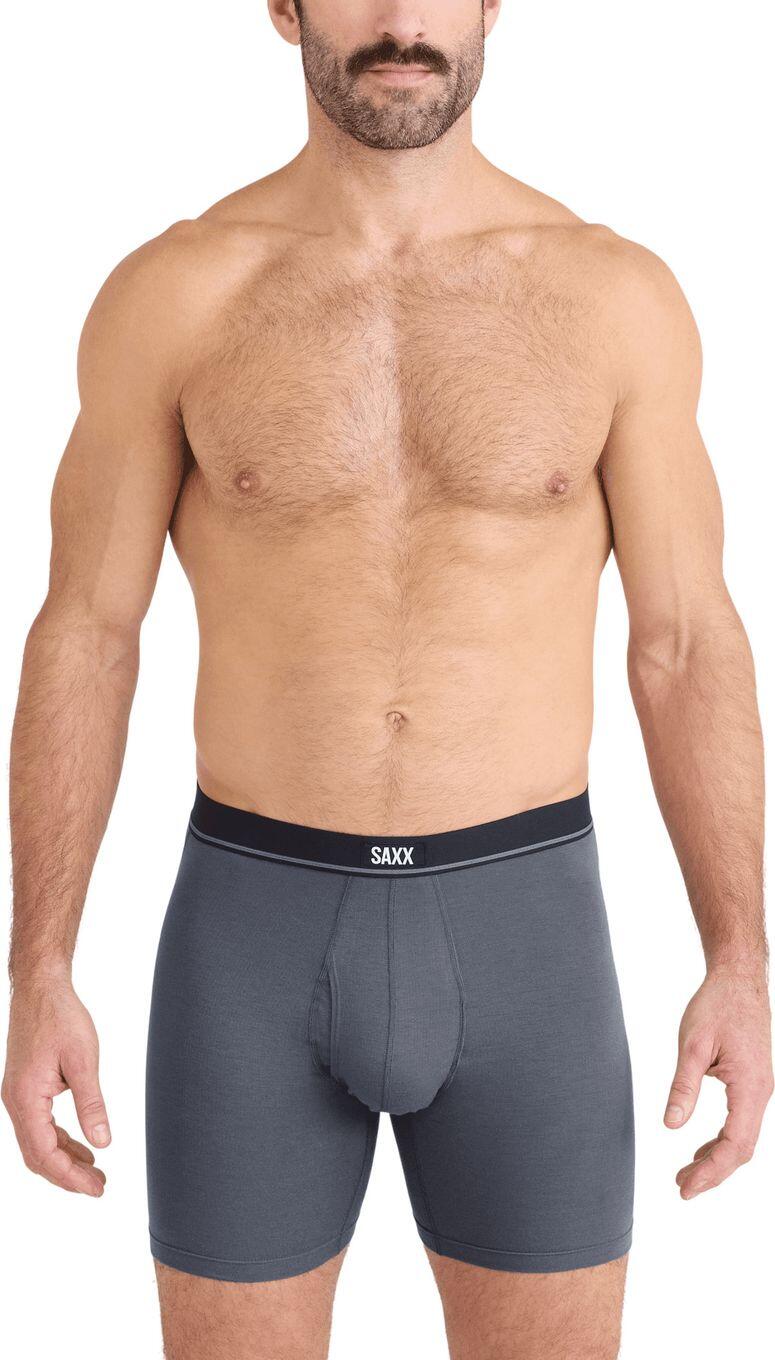 Boxershorts Saxx Essential Cotton Brief Fly Grau Herren 2/4