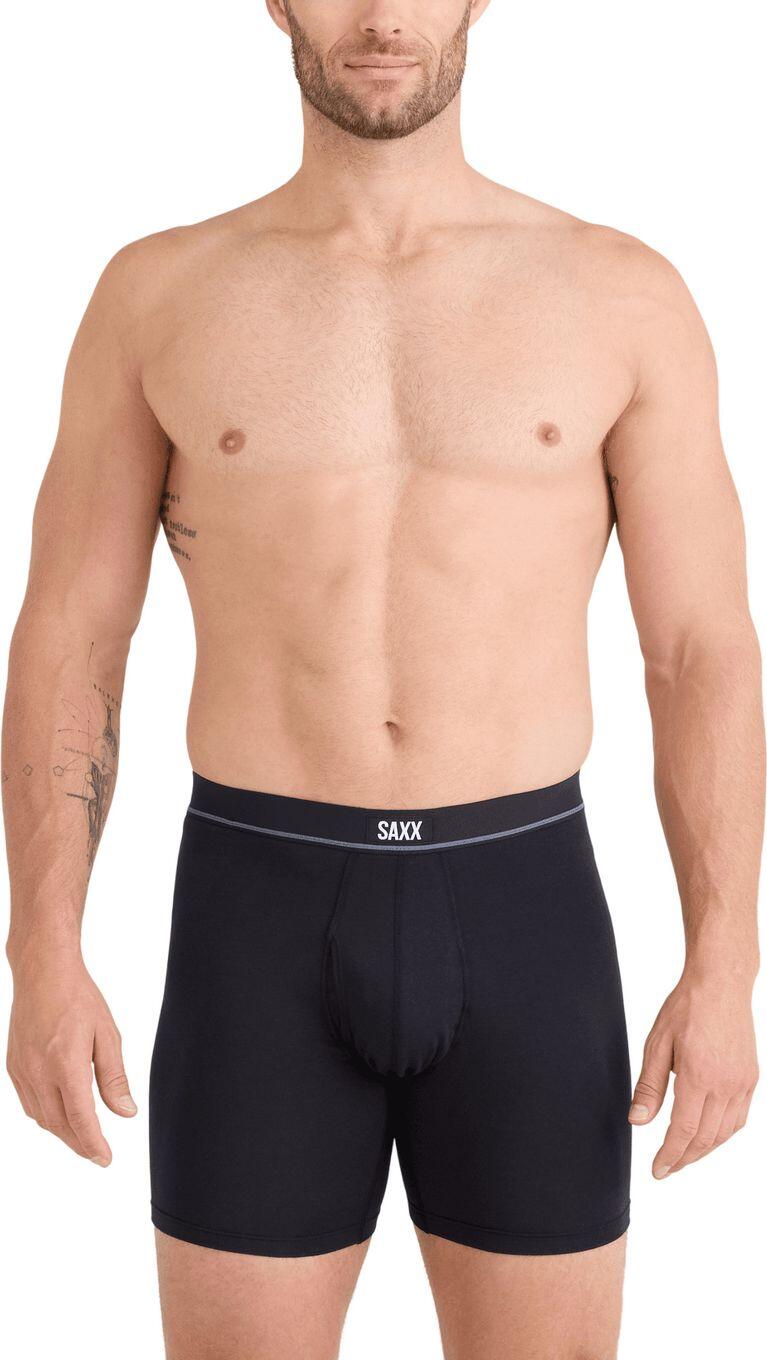Cueca boxer Saxx Essential Cotton Brief Preto Homem 2/4