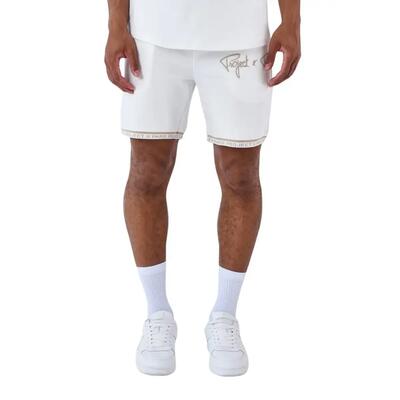 Korte broek met geborduurd logo project x paris