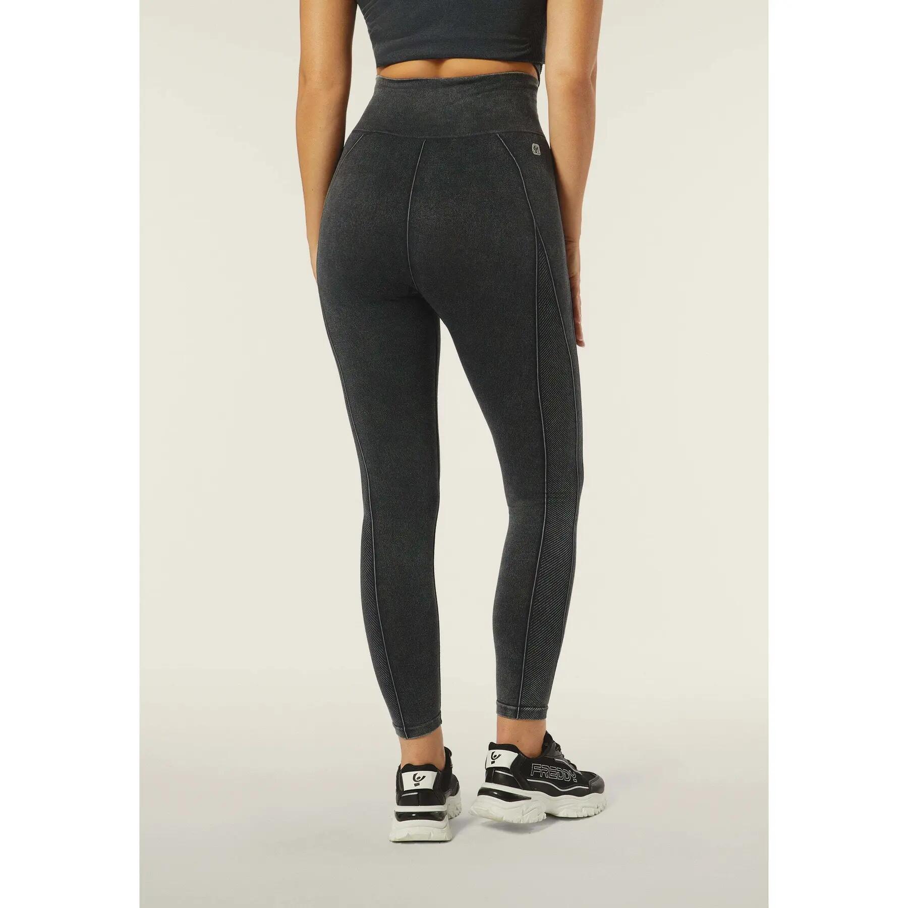 Legging senza cuciture effetto denim donna Freddy Seamless 6/7