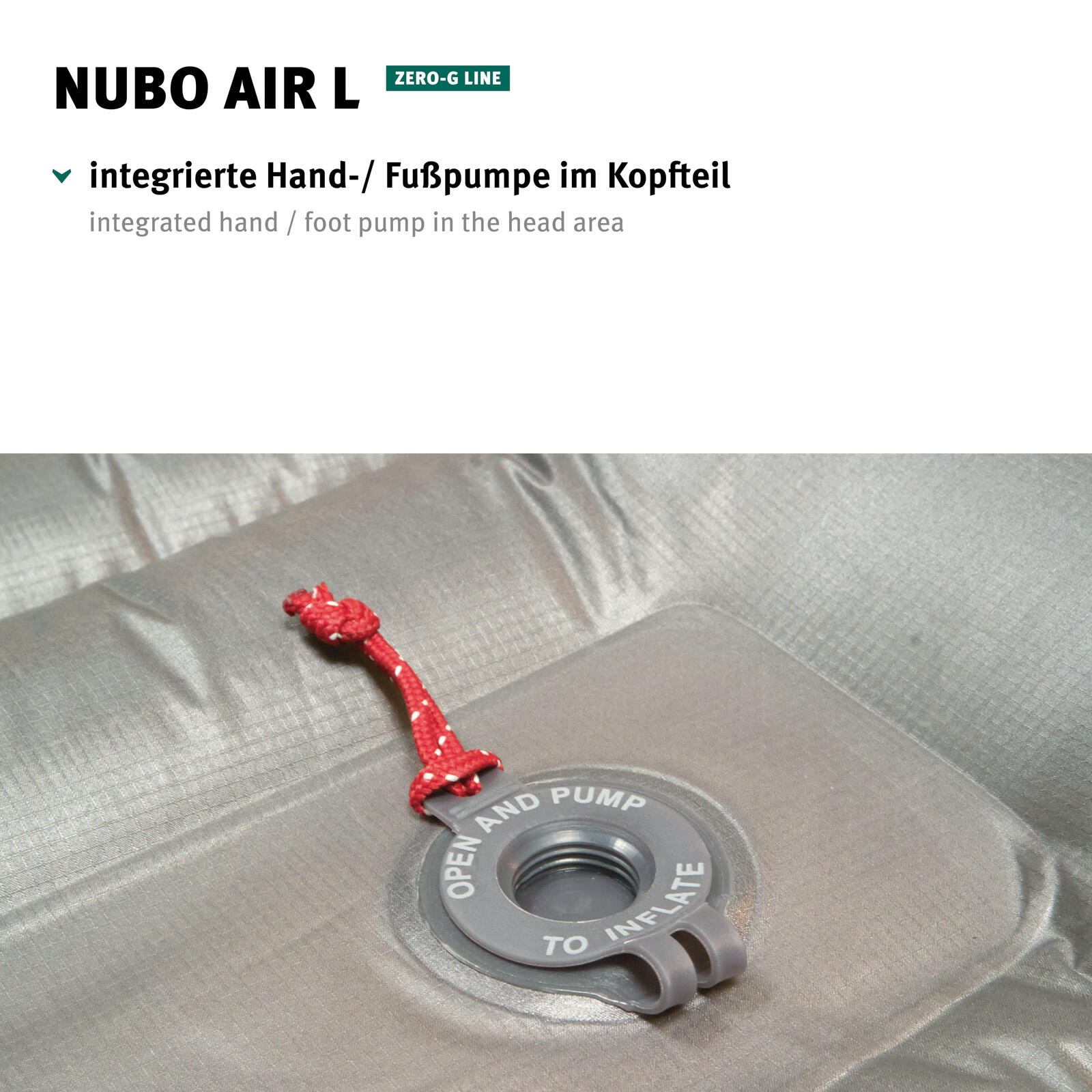 Materassino da trekking Nubo Air L Letto ad aria in cotone ultra leggero 0.9kg 6/7