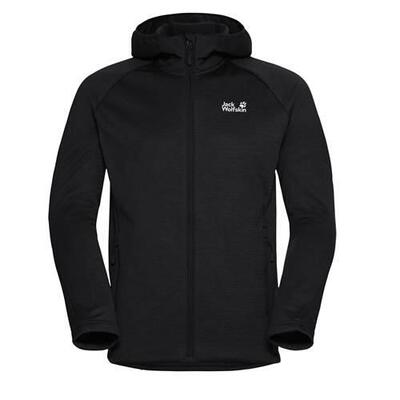 Felpa da trekking uomo Jack Wolfskin Peak District con cappuccio e zip integrale
