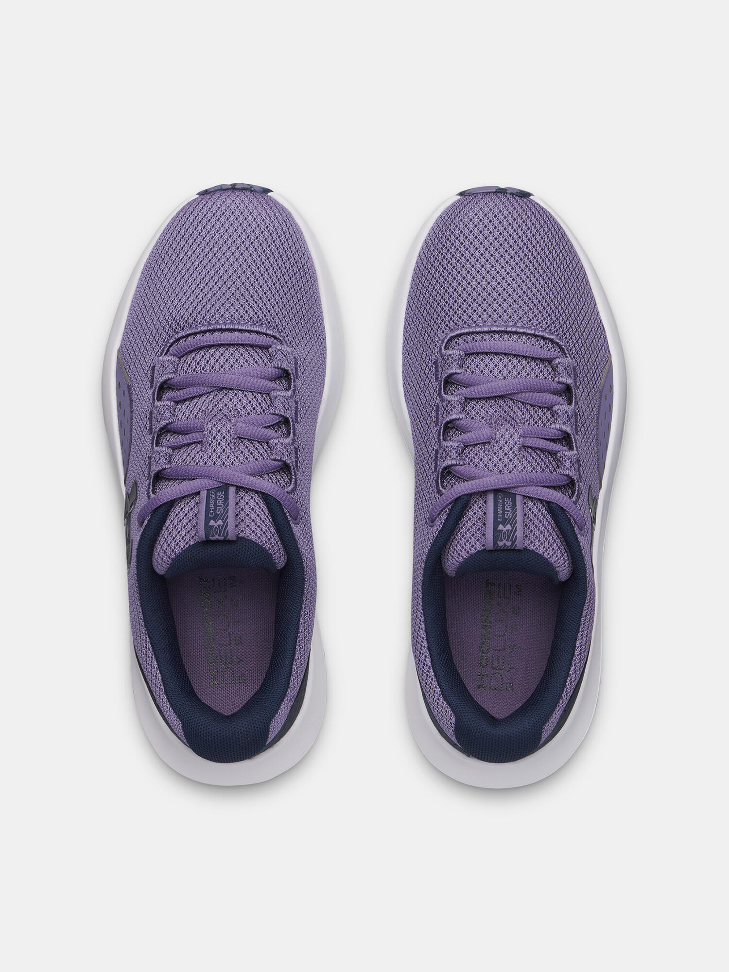 Under Armour Charged Surge 4 dames hardloopschoenen paars luxe/verfrissend munt 5/7