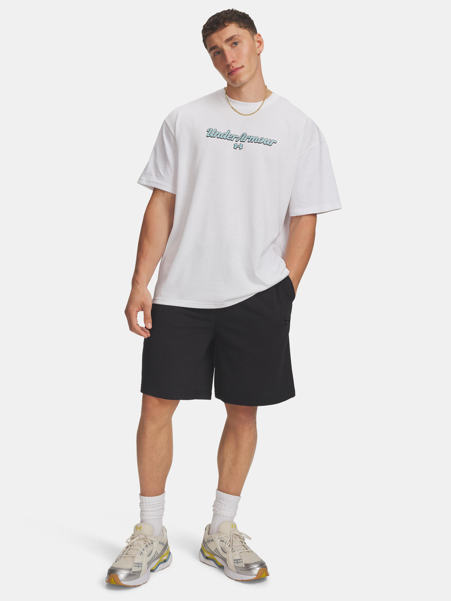 Heren trainingsshorts Under Armour Rival LW 4/4