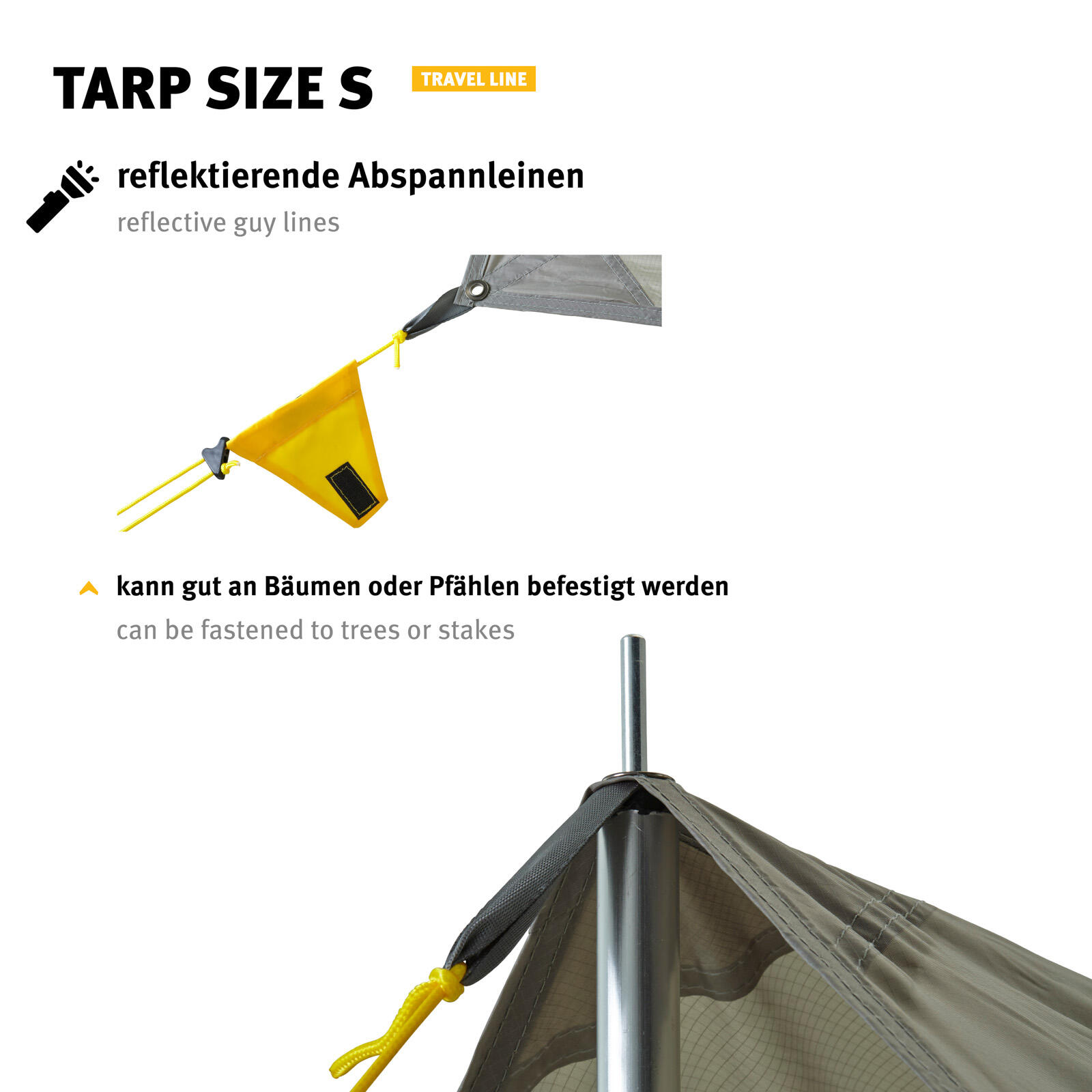 Tarp S Travel Line Camping Sonnensegel Vor Zelt Dach Plane Regenschutz 6/7