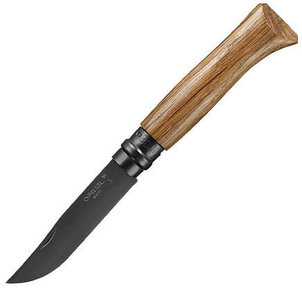 couteau pliant No 8 Black Oak couteau de poche bois de chêne lame noire