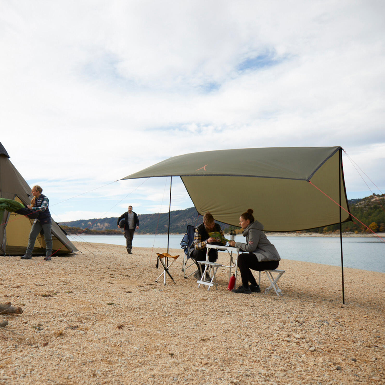 Tarp Zuni 4 Voile d'ombrage camping auvent bâche UV50 étanche 4m 6/7