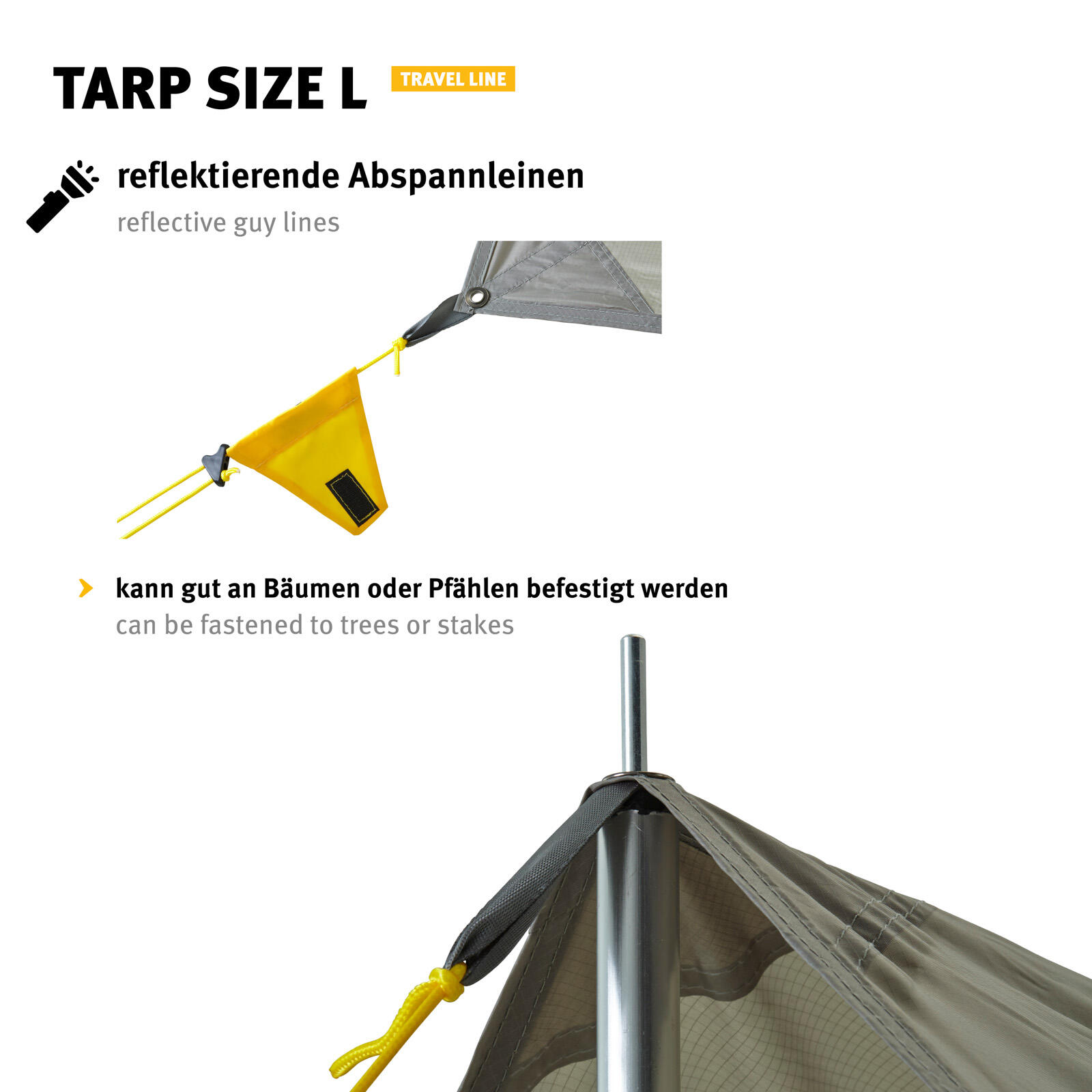 Tarp L Travel Line Camping Sonnensegel Vor Zelt Dach Plane Regenschutz 6/7