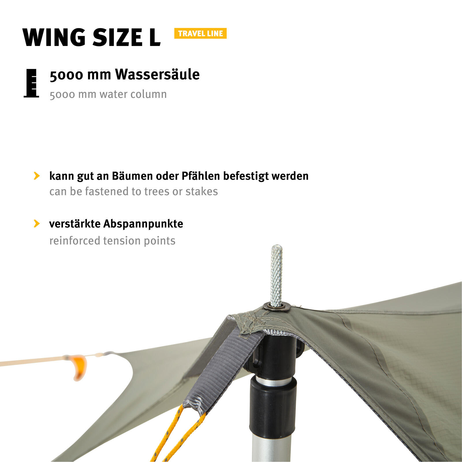 Tarp Wing L Camping Sonnensegel Vor Zelt Dach Plane Regenschutz Leicht 6/7