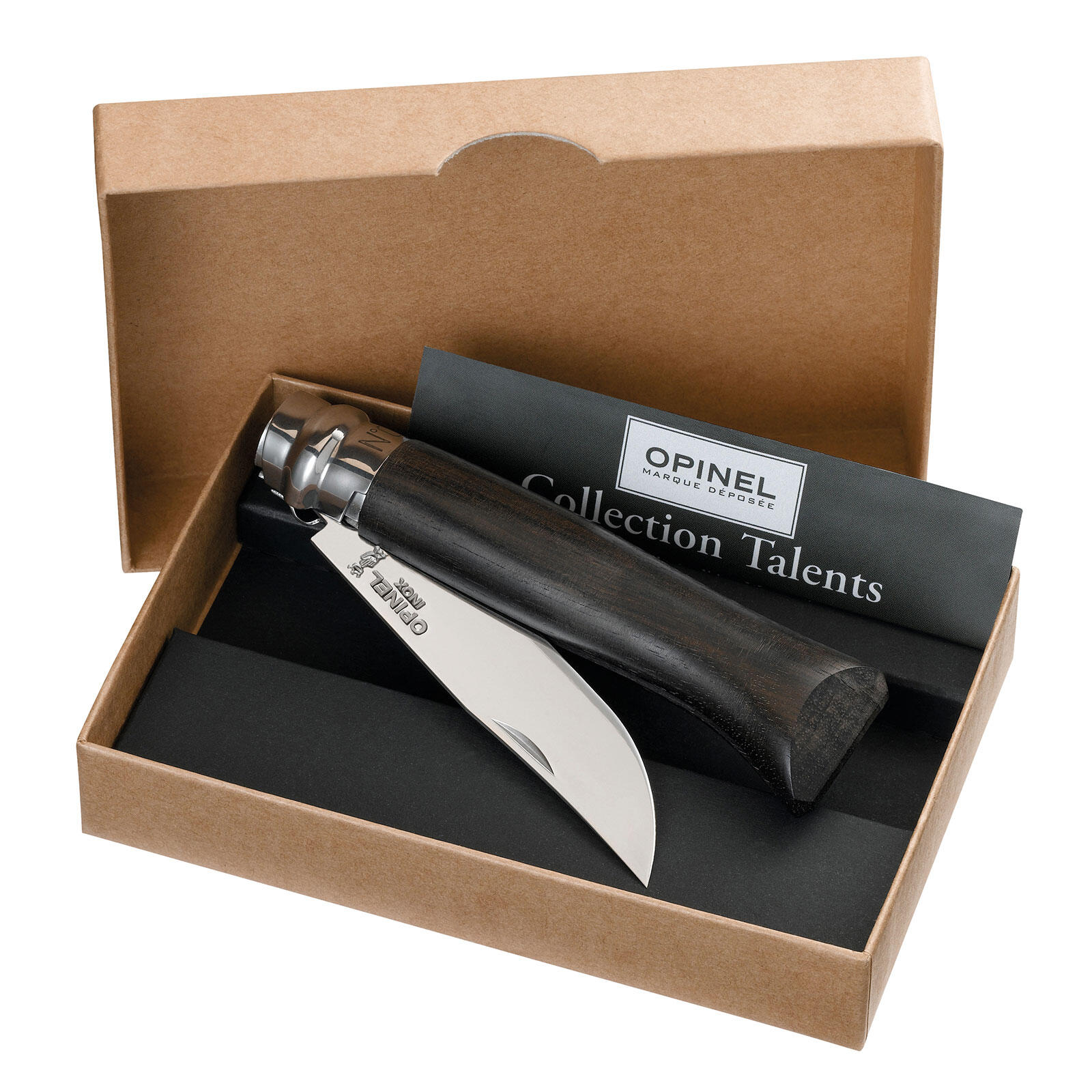 Opinel Knife N°8 Ebony - Cabo em ébano e lâmina em poliglace 3/5