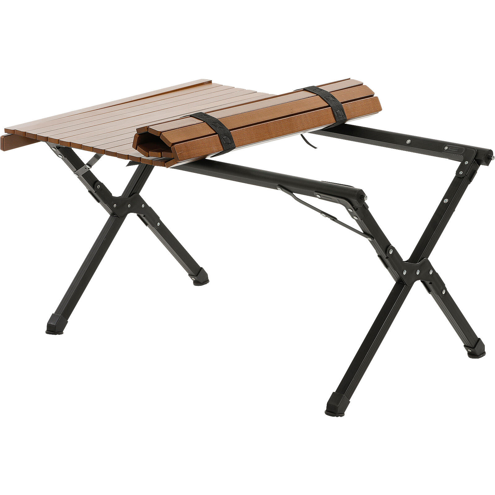 Rolltisch Iver Campingtisch Lamellen Camping Klapptisch Holz 90x60 cm 4/7