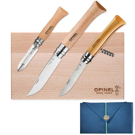 Couteaux Set de pique-nique Camping Cuisine Outdoor Sacs Planche Acier Bois