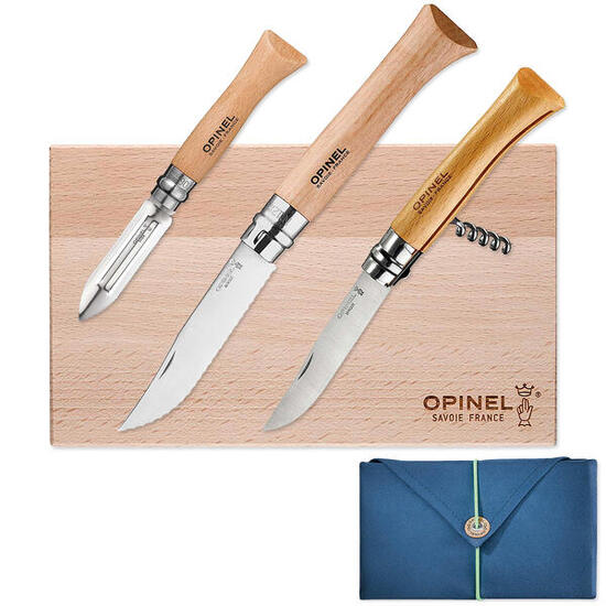 Couteaux Set de pique-nique Camping Cuisine Outdoor Sacs Planche Acier Bois