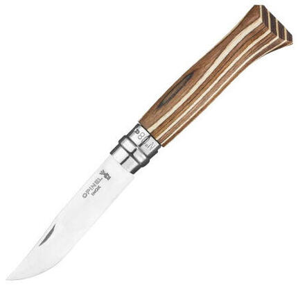 Couteau pliant No 8 Camping Couteau de poche Bouleau Bois Acier Inox
