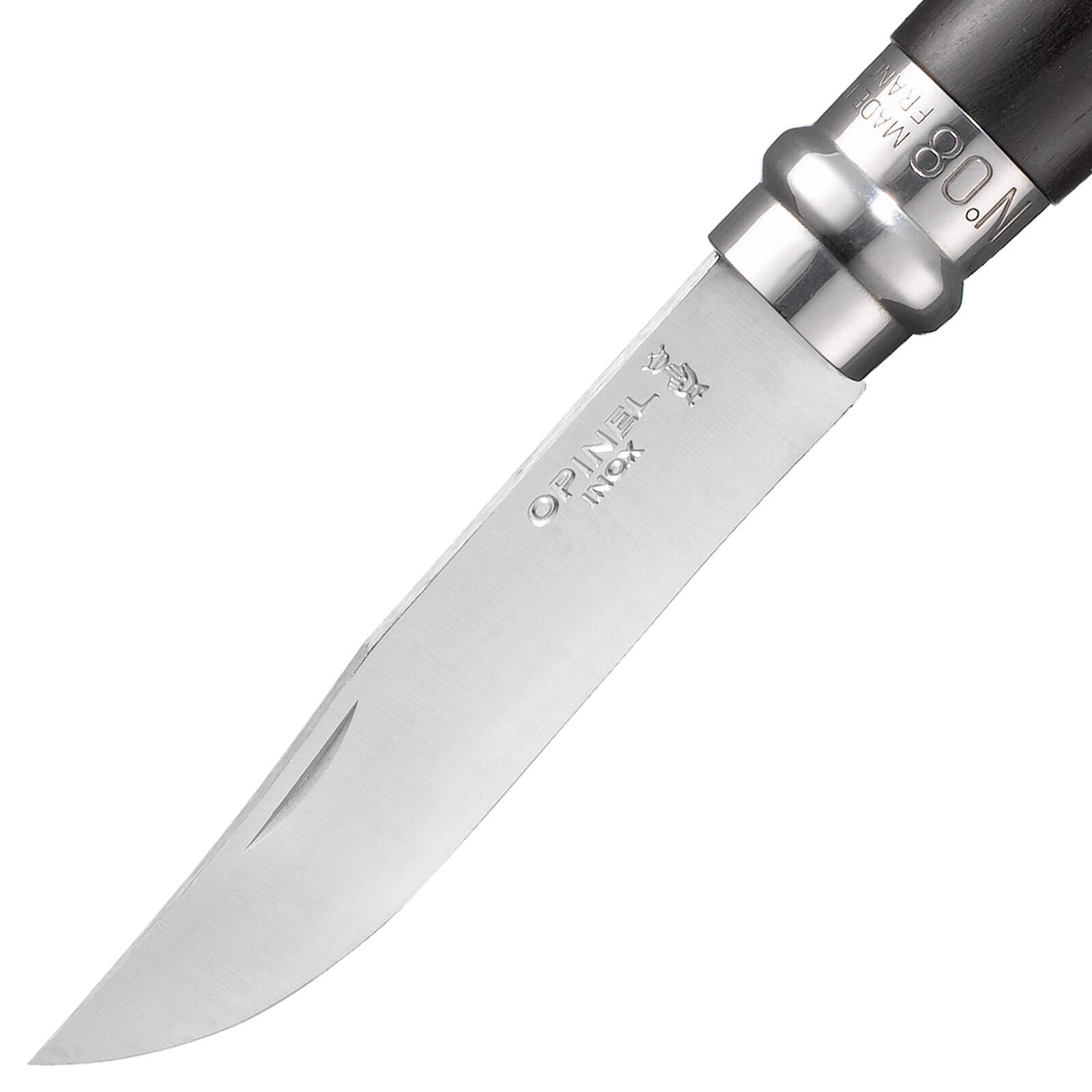 Opinel Knife N°8 Ebony - Cabo em ébano e lâmina em poliglace 4/5