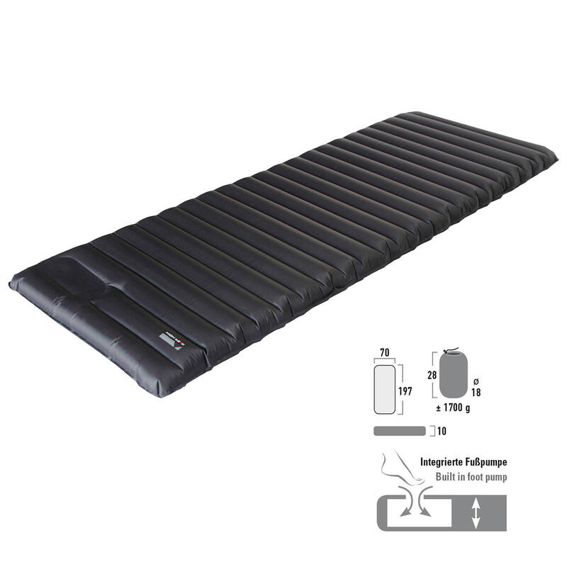 Saltea pneumatică ușoară gonflabilă Dayton XL High Peak, pompă integrată