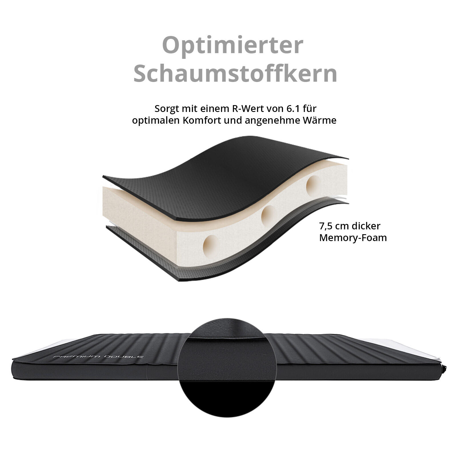 Luchtbed Premium Double Zelfopblazend campingbed 7,5 cm 6/7