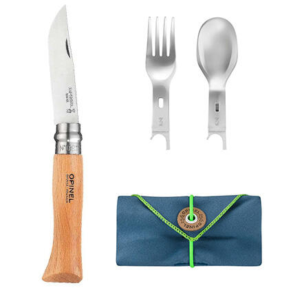 Picnic Plus Set Klappmesser No 8 Camping Besteck Gabel Löffel Messer 4tlg