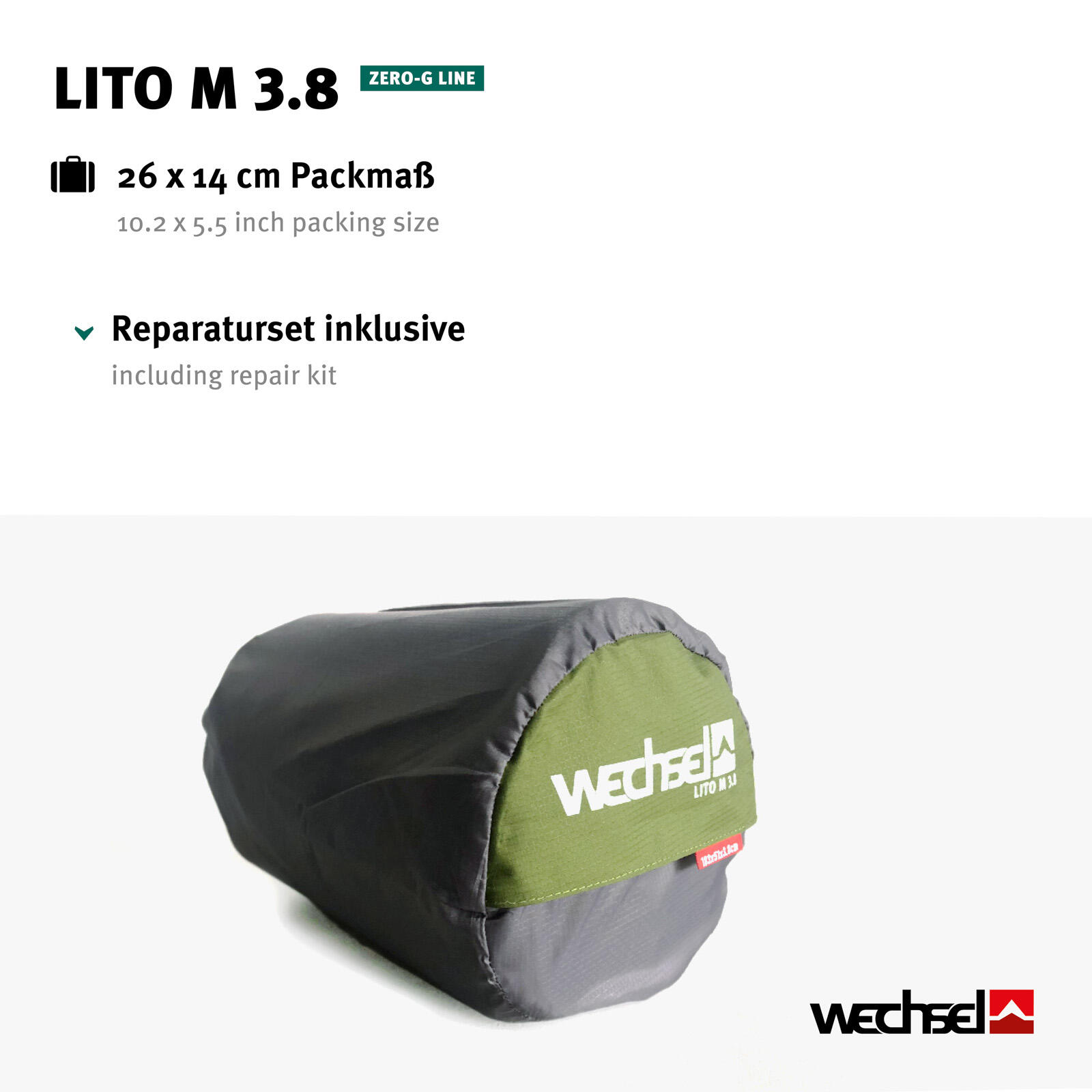 Cuscino da trekking Lito M 3.8 Letto ad aria leggero e autogonfiante 0.53 kg 6/6