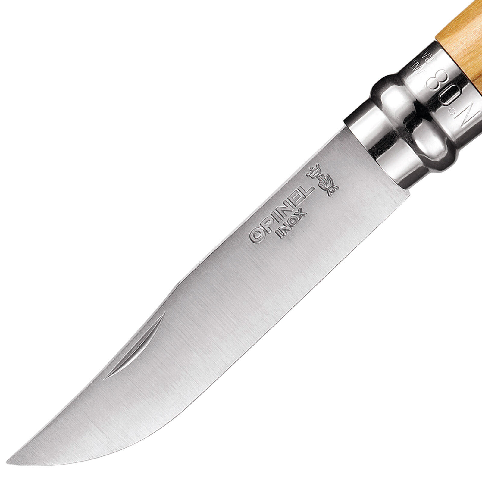 Set regalo coltello n. 8 + custodia pieghevole tascabile legno d'ulivo 5/7